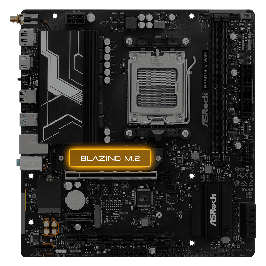 ASRock B850M-X WiFi Motherboard